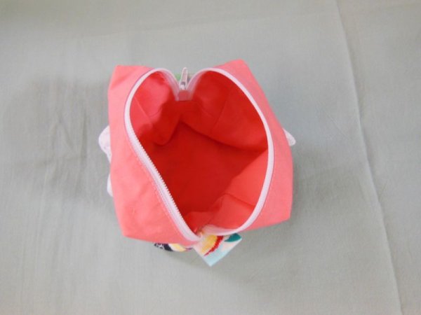 画像5: 収納上手　ミニポーチピンクとレース (5)